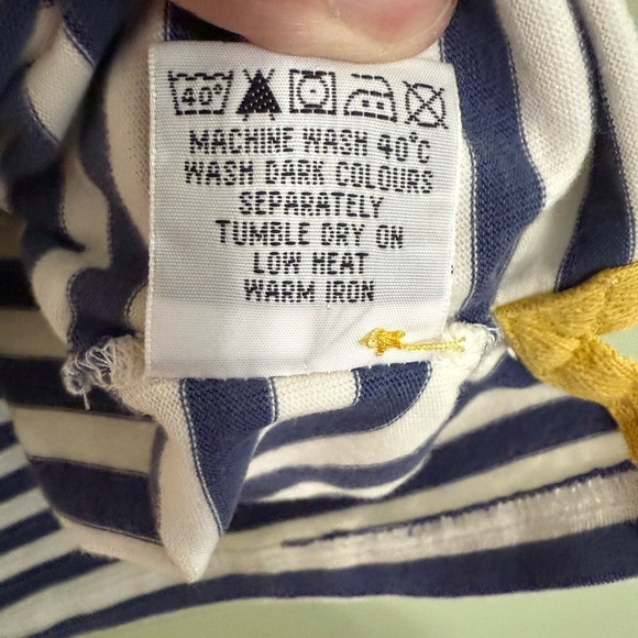 Mini Boden boys youth 9-10 Striped Polo Shirt blue and white cotton - Picture 6 of 6